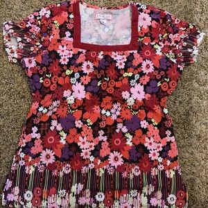 KOI Scrub Floral Print Nurse Top Small